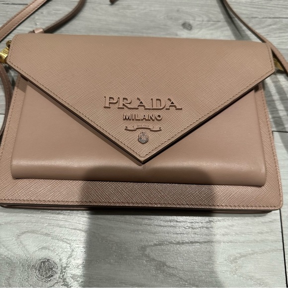 Prada Cosette Crossbody in Matte Nude Saffiano Leather - Picture 2 of 14